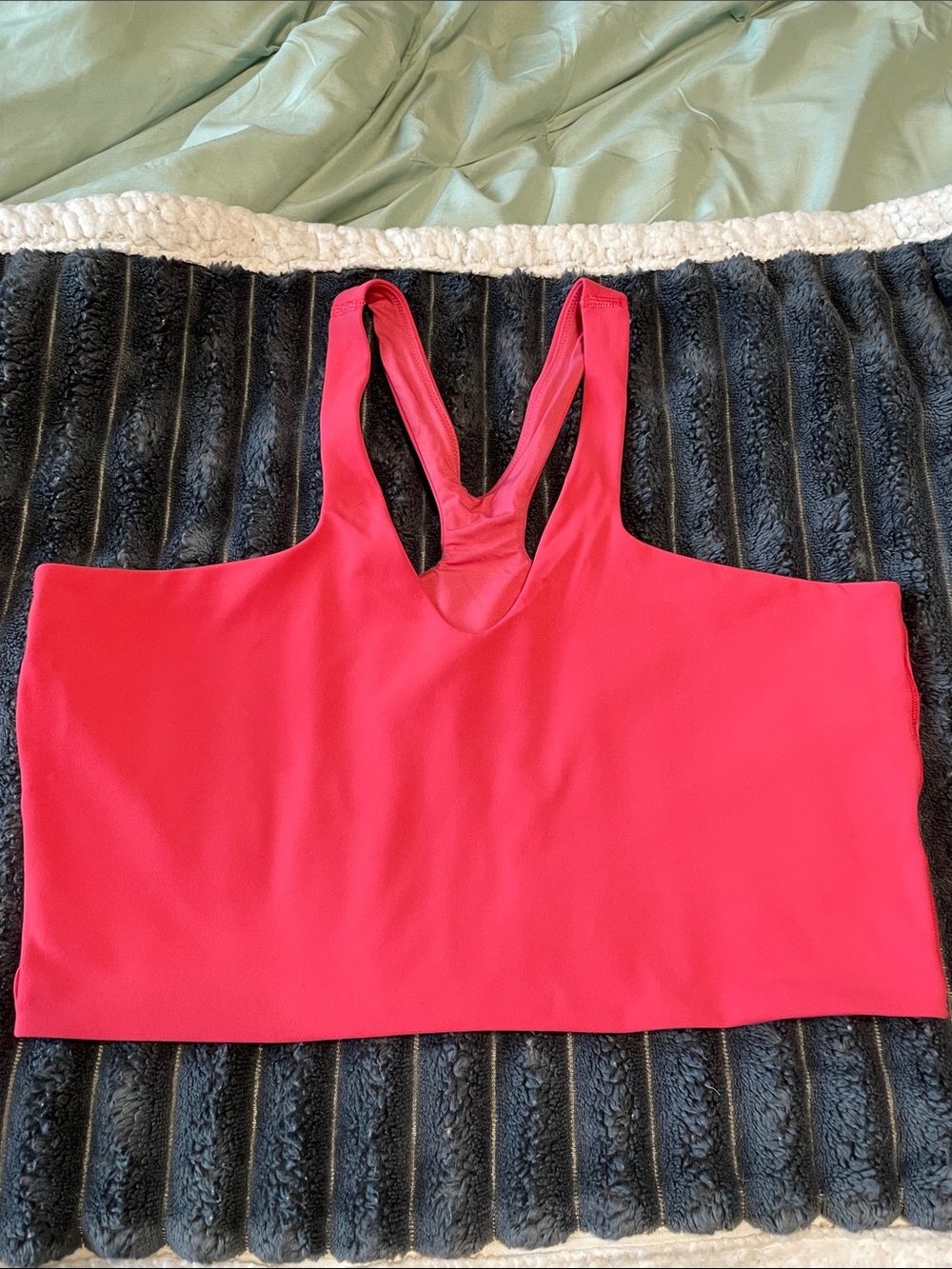 Lululemon Bend This V and Racer Bra Light Support A-C Cups Glaze Pink Size L/XL - Picture 7 of 10